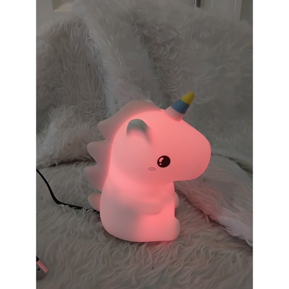 Cute Unicorn Night Light Kids USB Powered Mood Lamp - Picture 2 of 6